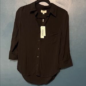 L'AGENCE Black Button Down Shirt